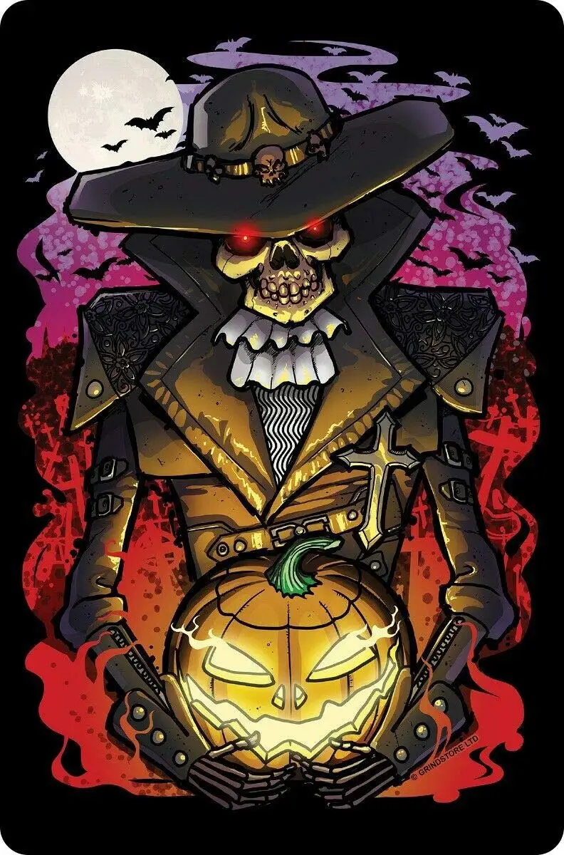 Halloween Tin Sign Undead Walker Black Retro Wall Home Bar Pub Vintage Cafe Decor,