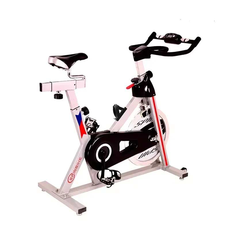 Home Gym 18 KGS Flywheel Adjustable Stationary Chain Driving Home Indoor Bicycle Cycling Spinning Bike with LCD Monitor A