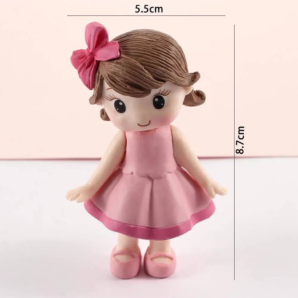 Sweet Girls Cute Cake Decorations Love Creative Figurine Kids Gifts Little Princess Birthday Party Accessories