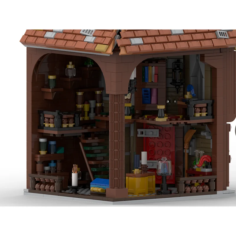 Mittelalterliche Burg Modell Moc Bausteine Zauberer Haus Modell Technologie Ziegel Berühmte Film DIY Montage Spielzeug Bau Geschenk