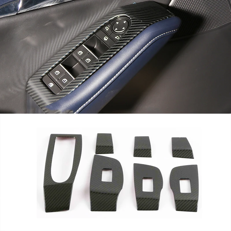 Carbon Fiber Car Window Lifter Switch Control Panel Cover Protect for Mazda Cx-30 2020 2021 2022 2023 Cx30 Accessories Kit Auto