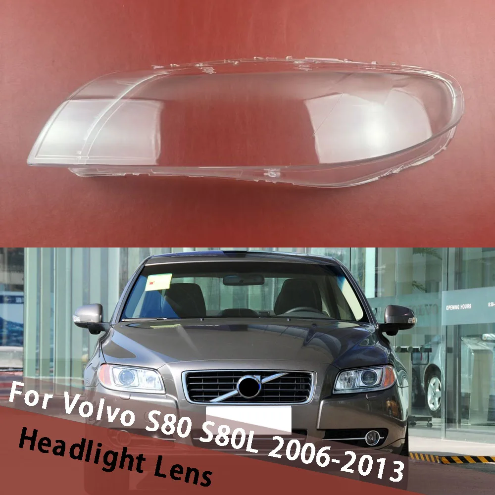 

For Volvo S80 S80L 2006-2013 Transparent Lamp Shade Headlight Shell Headlamp Cover Plexiglass Replace Original Lampshade Housing