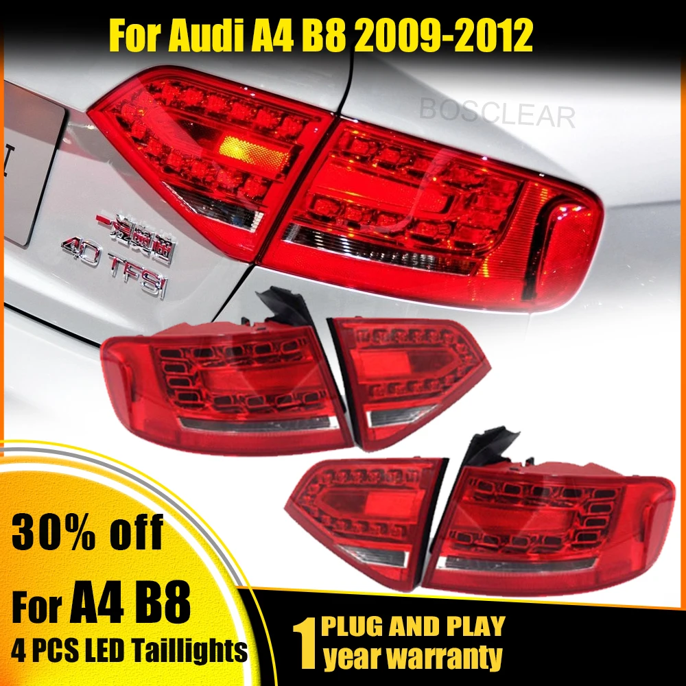 

Для Audi A4 B8 2009 2010-2012 задний фонарь модифицированный светодиодный фонарь заднего хода указатель поворота стоп-сигнал дневные ходовые огни аксессуары