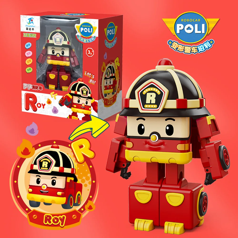تحويل سيارة الشرطة بولي فريق الإنقاذ بولي تحويل لعبة روبوت للأطفال هدية #6