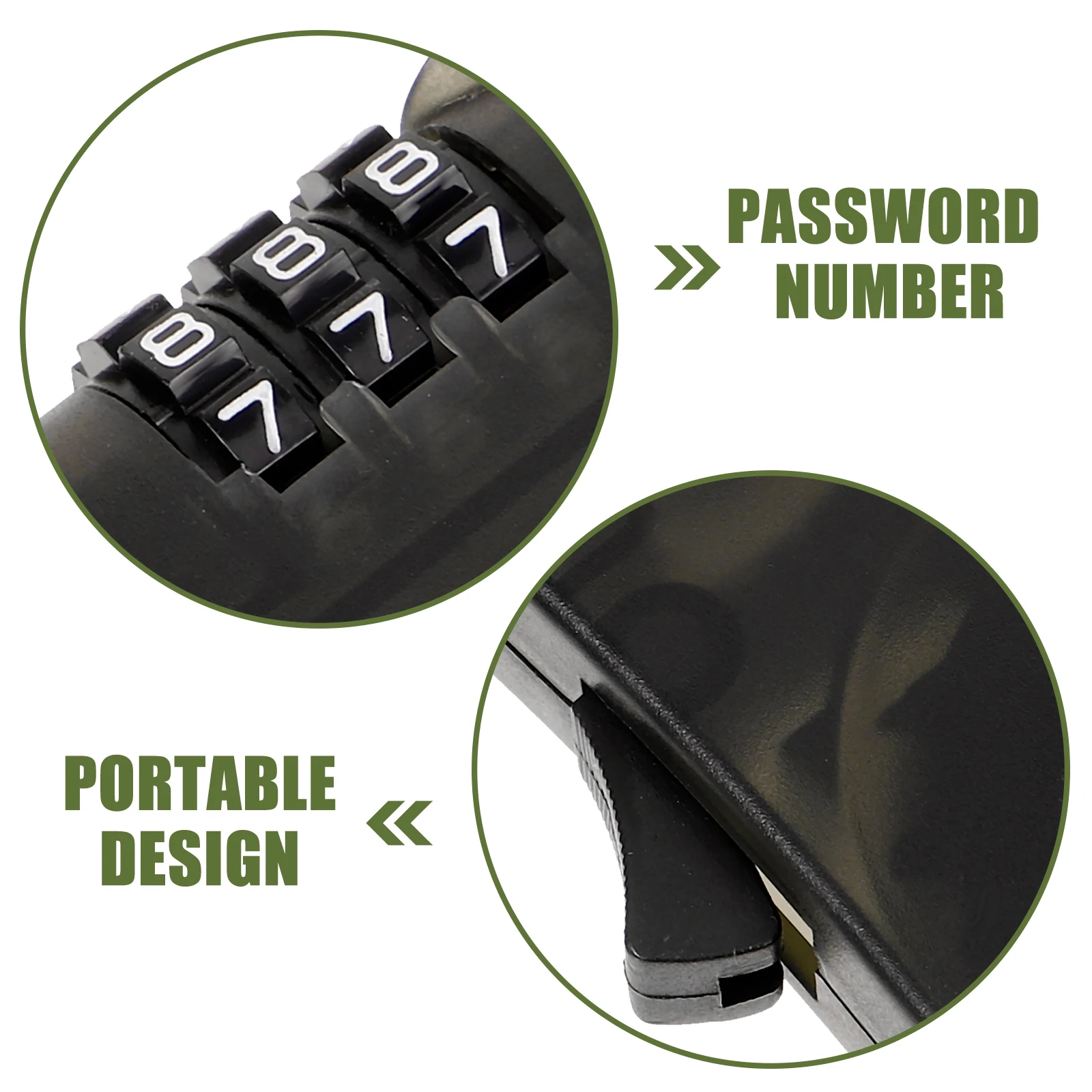 

Bicycle Anti-theft Lock Scooter Bike Min Black Password for Snowboard Security Travel
