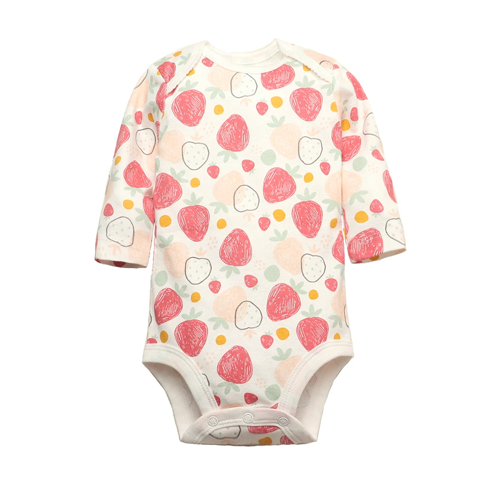 2022 Newborn Baby Girl Clothes Long Sleeve 100% Cotton 5 Pieces/Lot Baby Bodysuits Cartoon Underwear Infant Bebe Clothing 3-24M