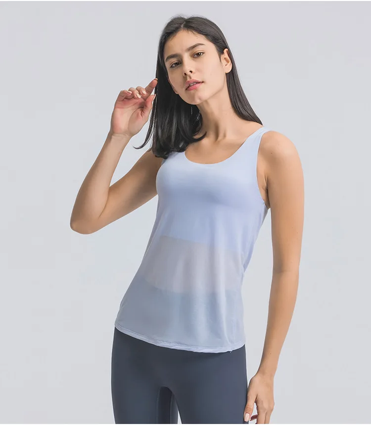 Womens Clothing Gym Yoga Sports Bra Fitness Sports Top Outdoor Jogging Workout Tank Tops Crop Two-piece Blouse Women's Vest