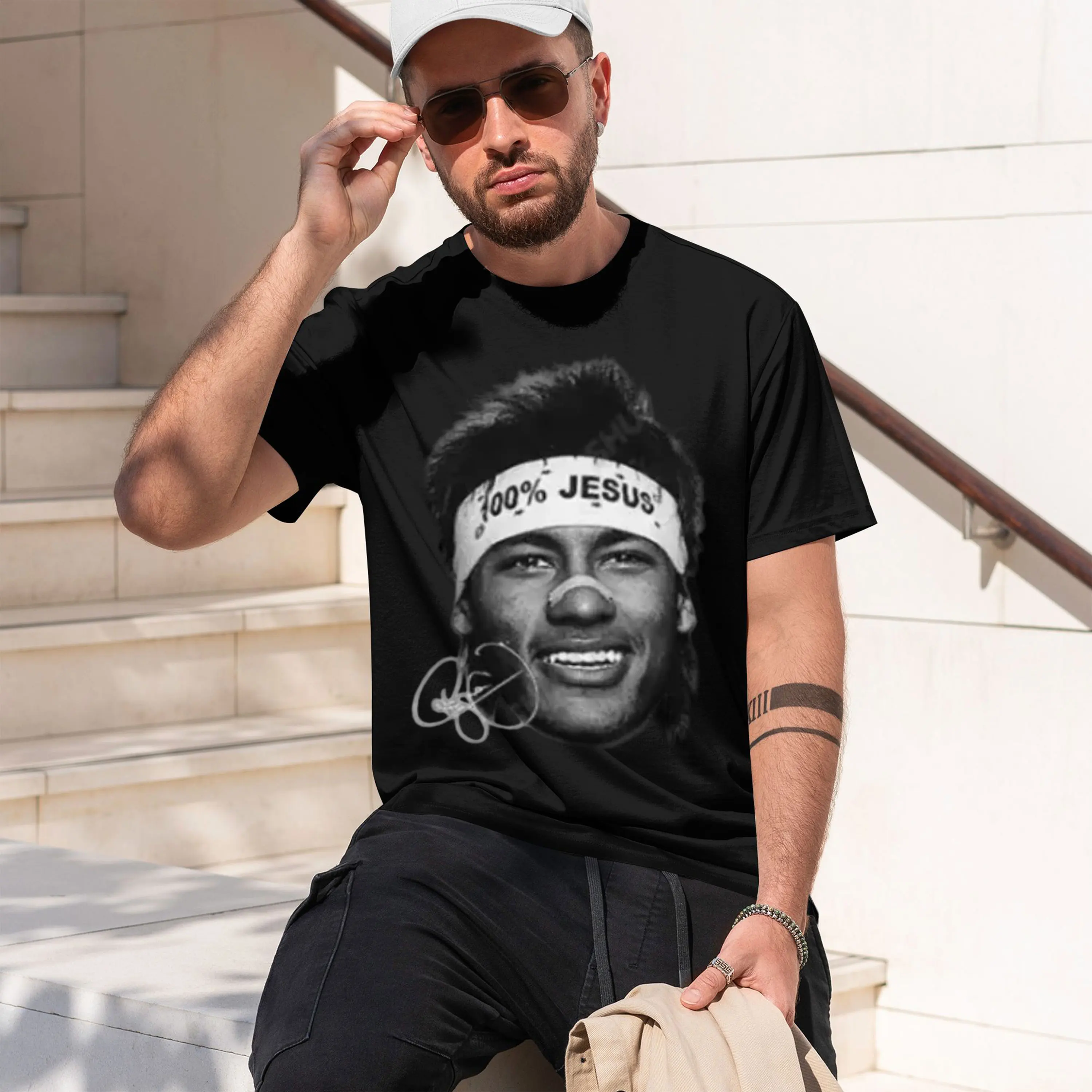 2026 New Model Summer 25 Cristiano Ronal Football Super Printed Cotton Short-sved Shirt Men's Shirt Women's Athleisuret