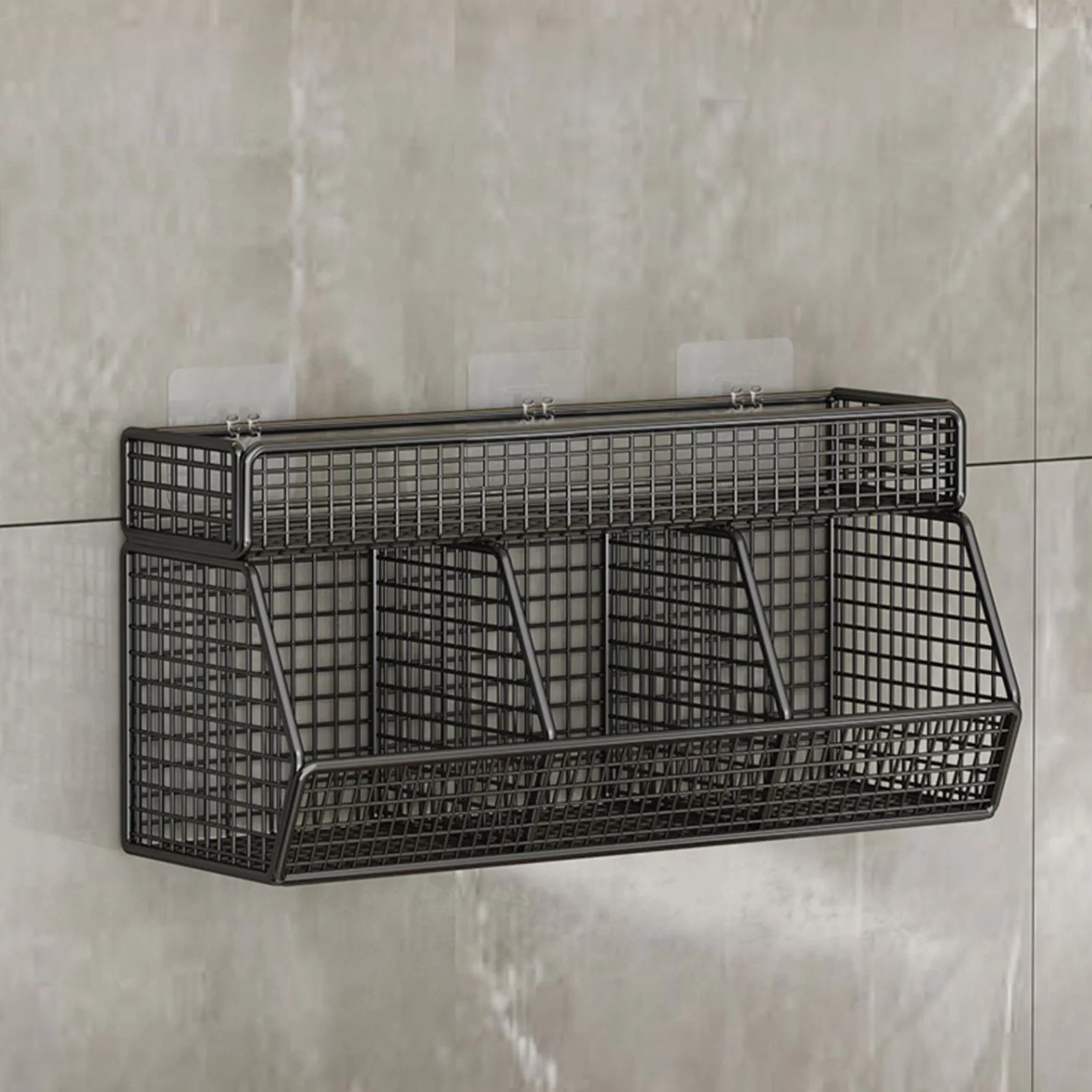 Metal Wire Basket Wall Mounted Rustic Farmhouse Decor Iron Fruit Storage Basket