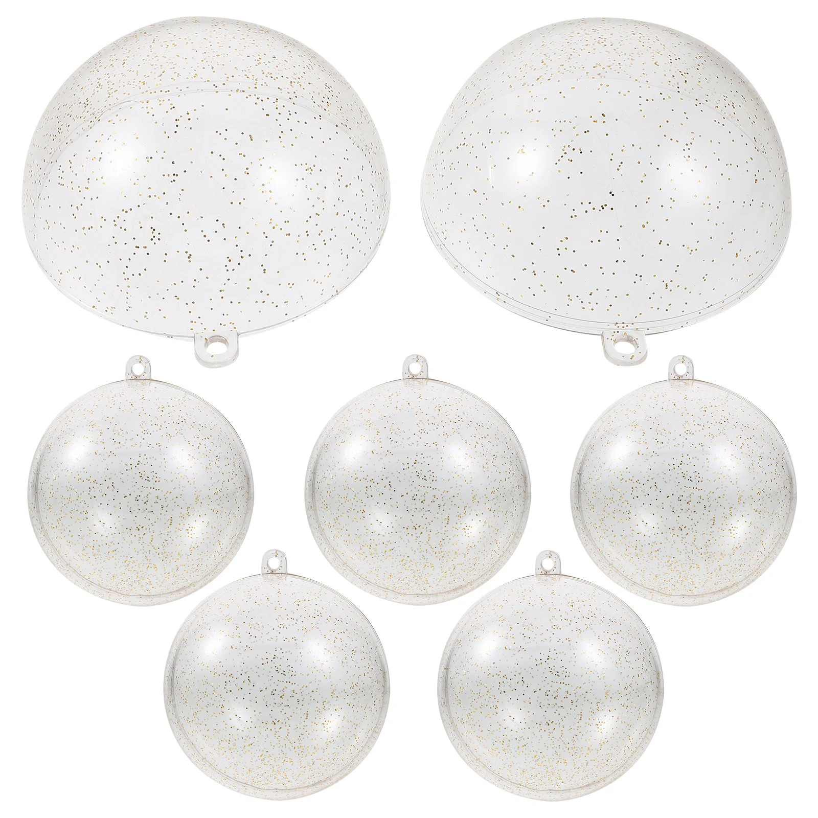 

6Pcs Clear Plastic Fillable Balls Candy Box Hanging Ornaments DIY Wedding Valentine Christmas Party Decoration Transparent