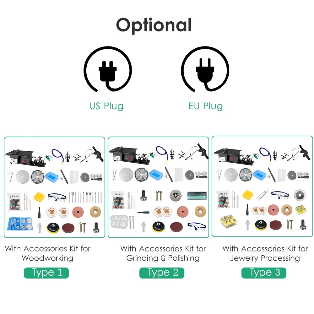 2500W Grinding machine 220v/110V, Mini Mill Bench Table Saw, Engraver electric with Dremel Tool Accessories Rotary Tool