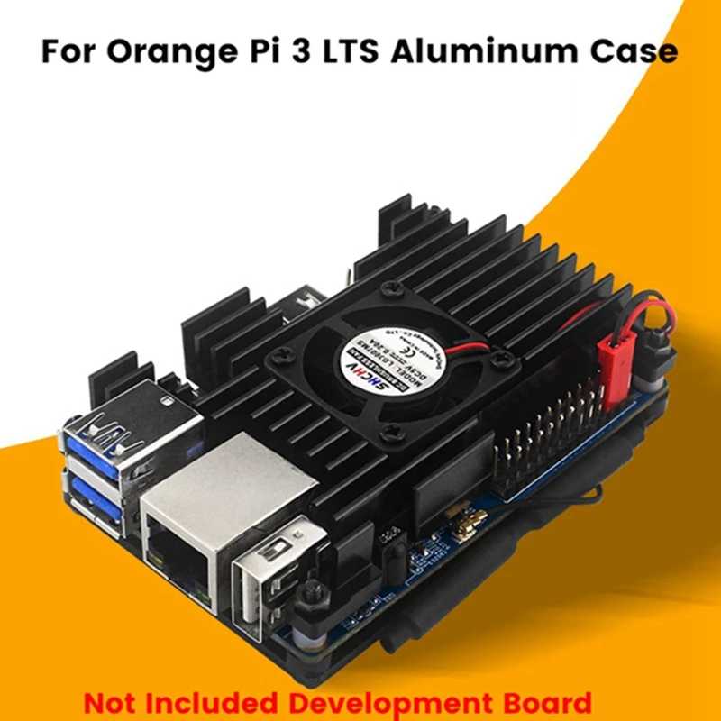 

For Orange Pi 3 LTS Aluminum Case With Cooling Fan Development Board Protection Cooling Shell Passive Cooling Enclosure