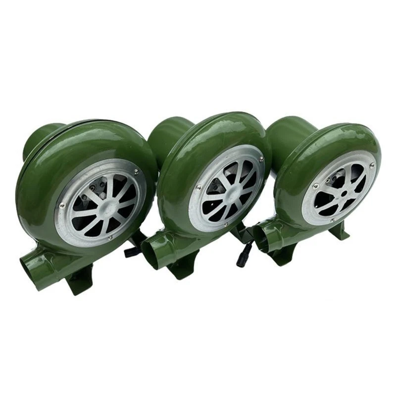 บาร์บีคิวแบบพกพาพัดลม Air Blower สำหรับบาร์บีคิว Camping Cooking DC12V Dropshipping