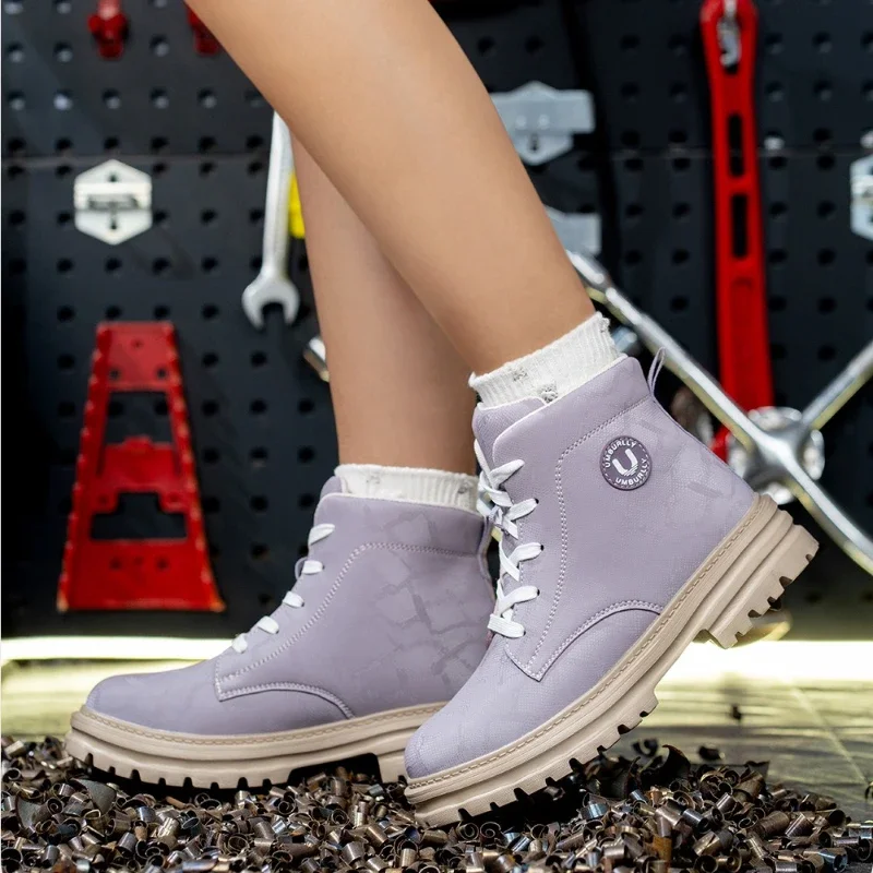 أحذية عمل نسائية جديدة للسلامة، أحذية واقية من الصلب عند أصابع القدم، أحذية أمان مضادة للتحطيم ومضادة للانزلاق، أحذية مريحة عالية الجودة #6