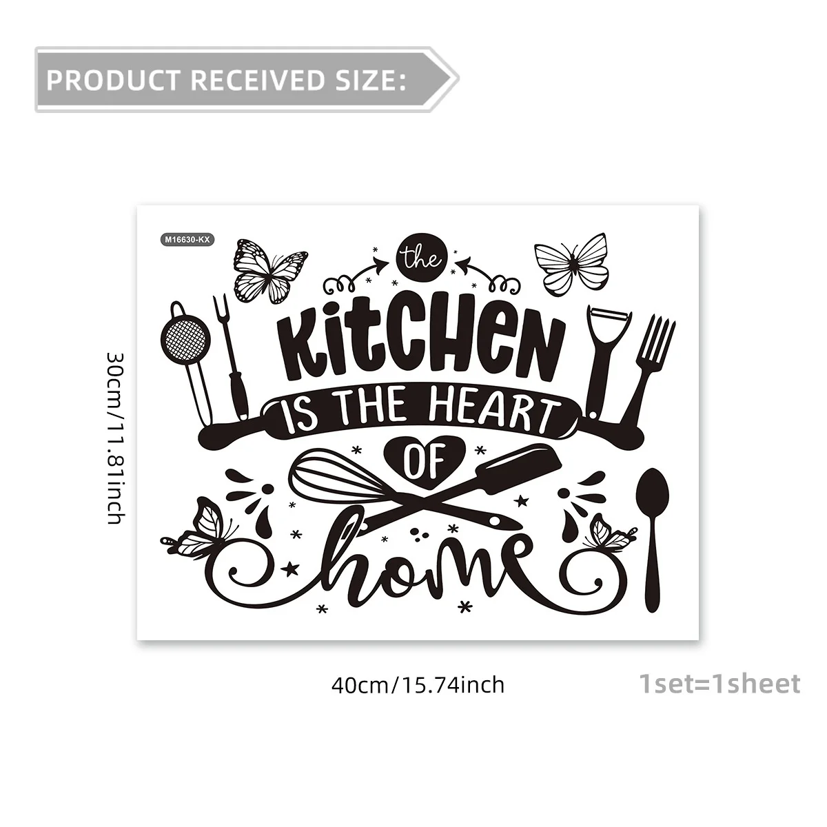 Black Kitchen Wall Sticker Easy Peel Wall Decoration Wall Sticker No Tools Required Modern Minimalist Versatile Application