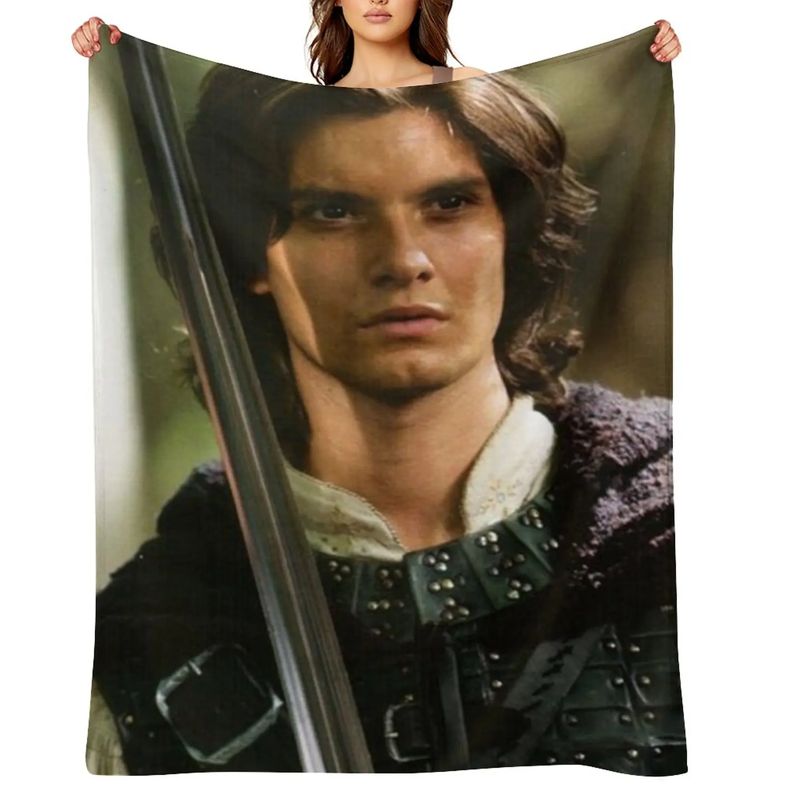 

Ben Barnes Prince Caspian Throw Blanket valentine gift ideas Comforter halloween Flannel Fabric Blankets