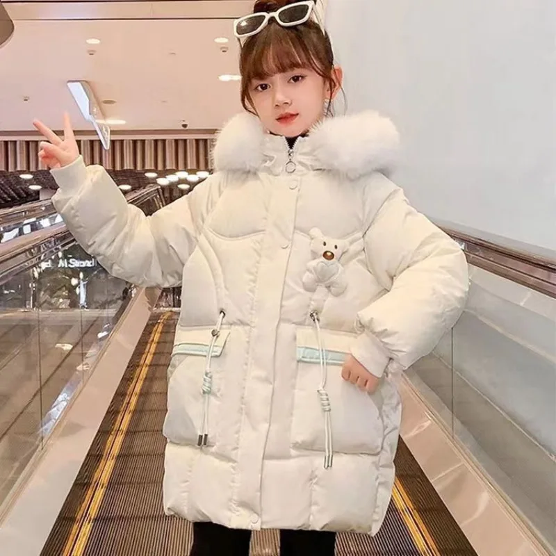 

Children Overcoat Winter Girls Clothing Warm Down Jacket Girl Clothes Parka Real Fur Hooded Coat Outerwear Kids Snowsuit 5-10Y
