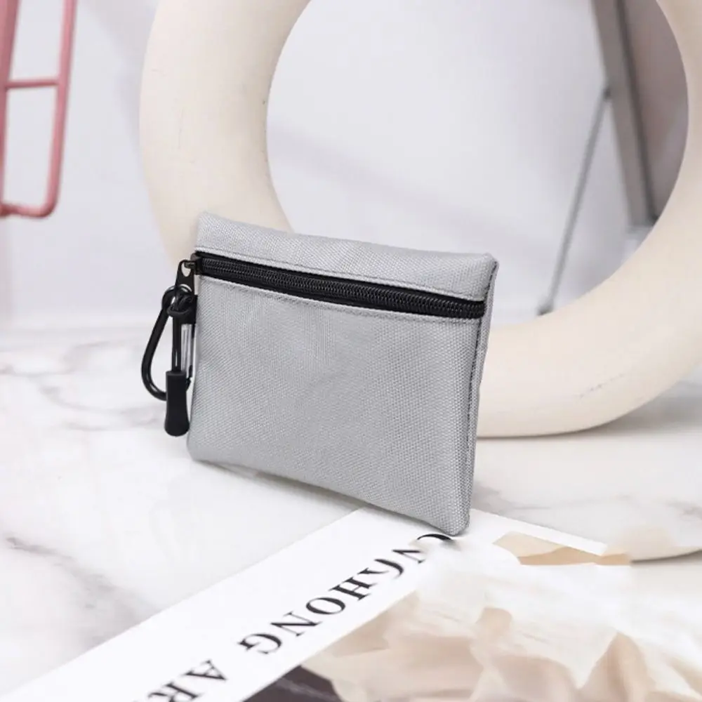 Monedero de tela de buey de estilo coreano Simple, billetera de Color sólido, bolsa de artículos pequeños, bolsa de tarjetas con cremallera, bolsa de almacenamiento de tarjetas de viaje