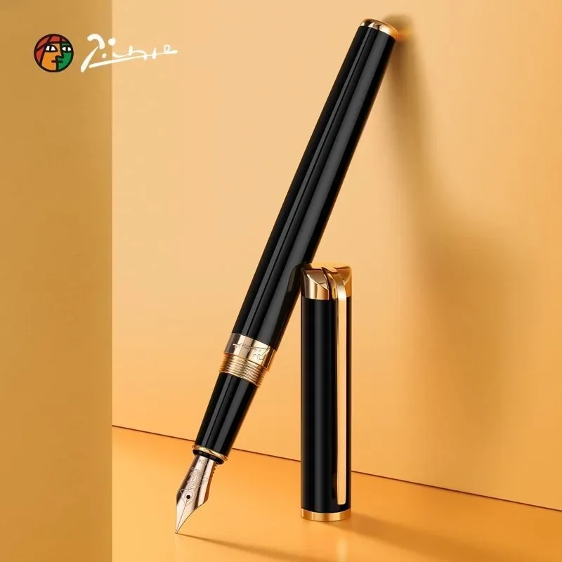 Pimio 82 Series Fountain Pen 10K Gold Fine Nib High End Luxury Pen Stationery Gift Business Office School Supplies PK JINHAO