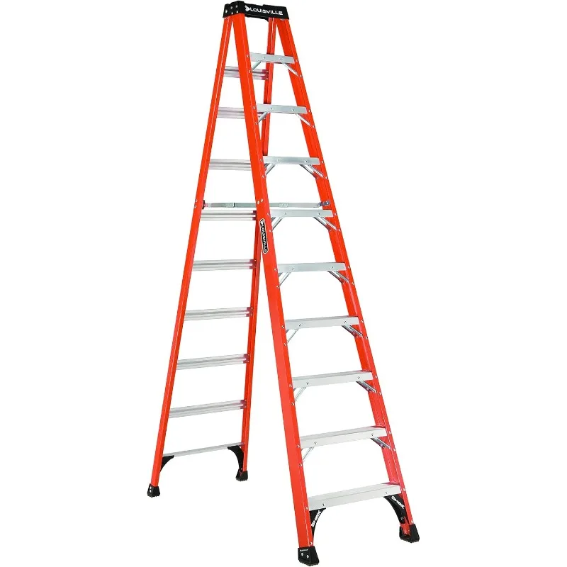 Louisville Ladder 10-Foot Fiberglass Step Ladder, 375-Pound Load Capacity, Type IAA, FS1410HD