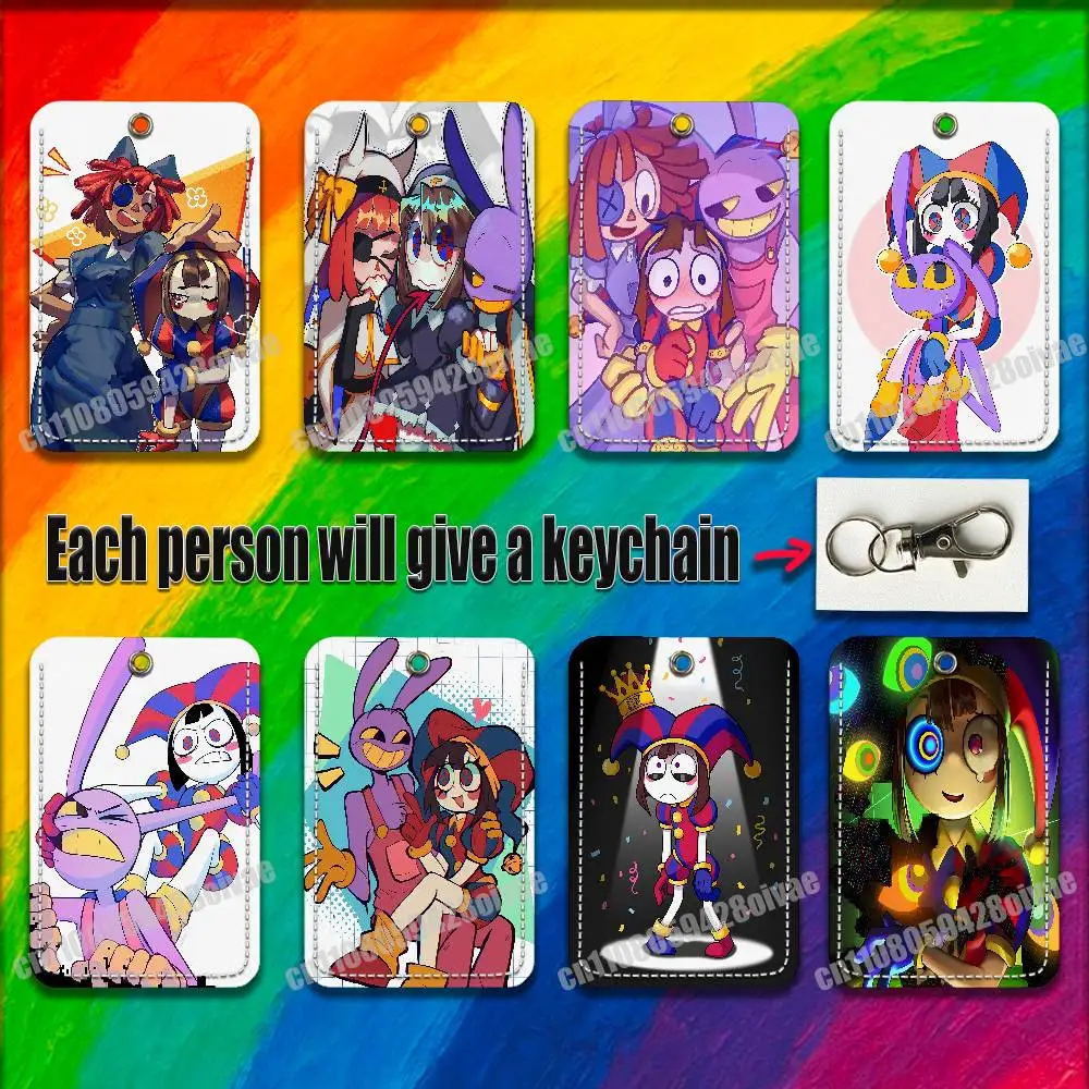 

A-Amazing D-Digital Doll Joker Clown For ID Clips Credit Bank Bag Bus Meal Card Holder Cover Pocket Decoration Keychain