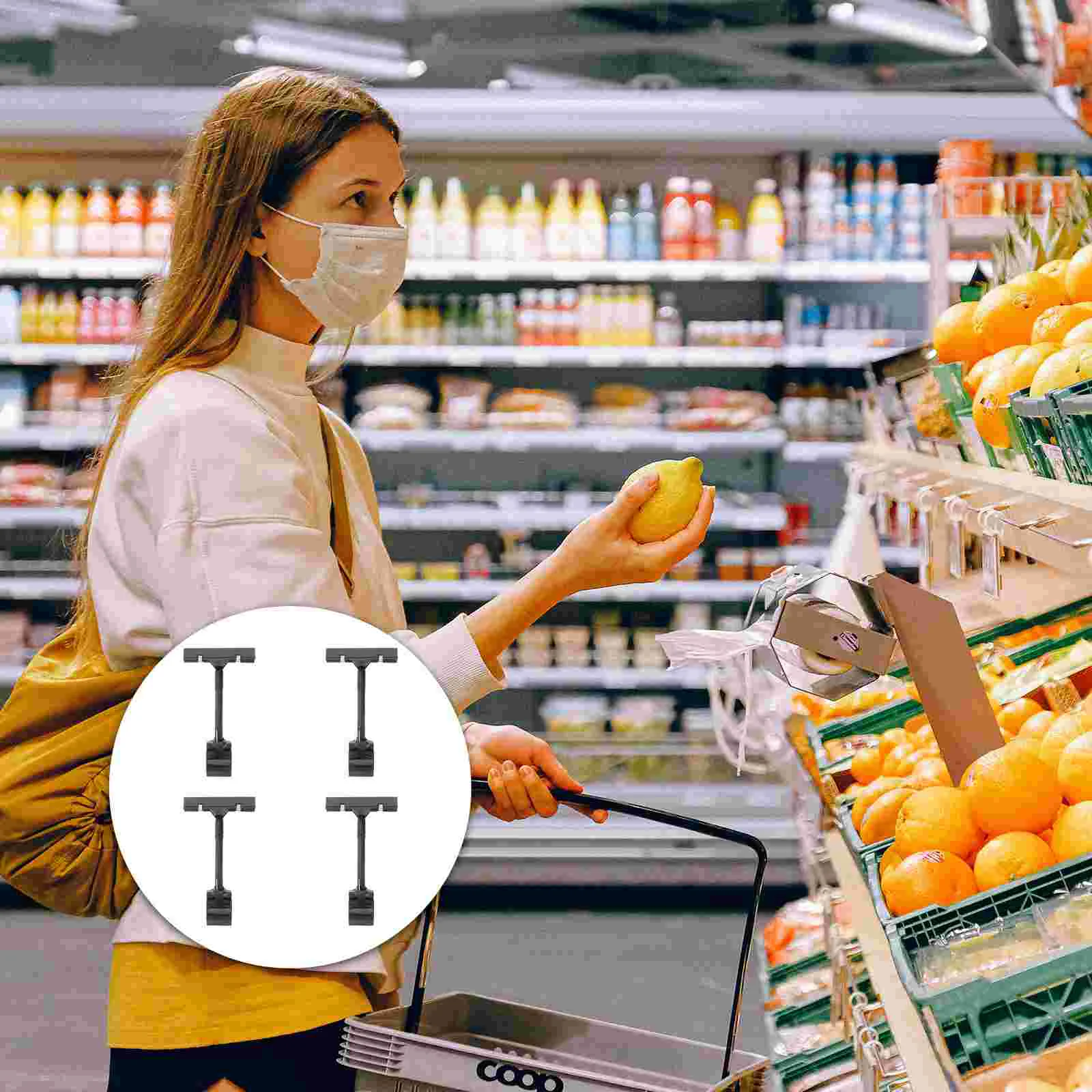 Plastic Clip Tag Sign Label Clamp Promotions Display Price Cards Three-dimensional Hanging Decoration