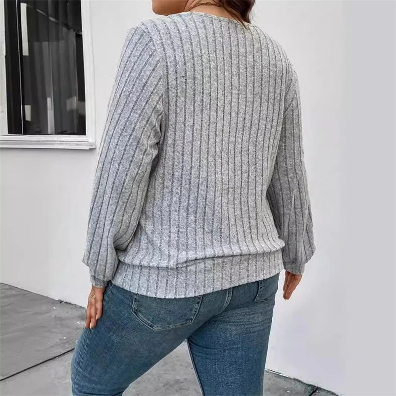 Autumn Winter Solid Color Pitted Stripes Knitted Sweatshirt Women False Two Piece Hoodie Female Casual Commuter Long Sleeve Tops