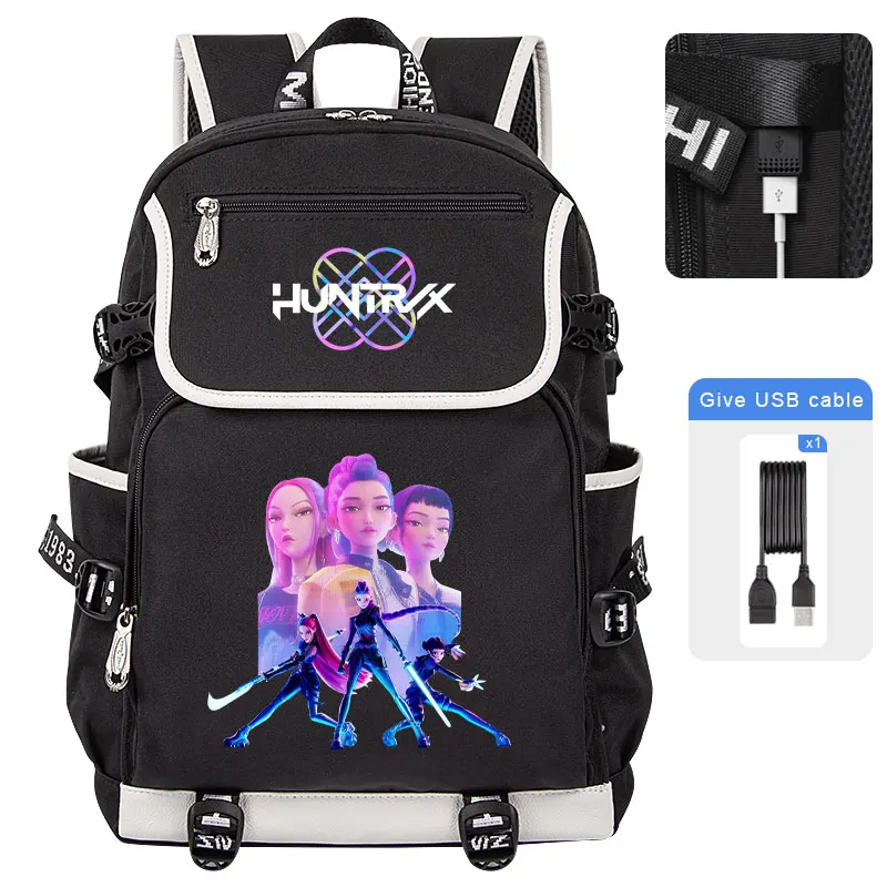 Kpop Demon Hunters Backpack for Girl Boy Student Teenager Rucksack Women Casual School Bags Travel Mochila