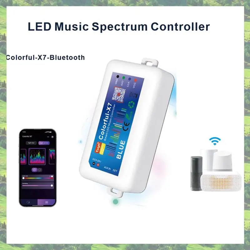 A59Z-RGB LED Strip Light Controller DC5V-24V Tuya Bluetooth Music Controller Ambient Light Controller Smart App Control