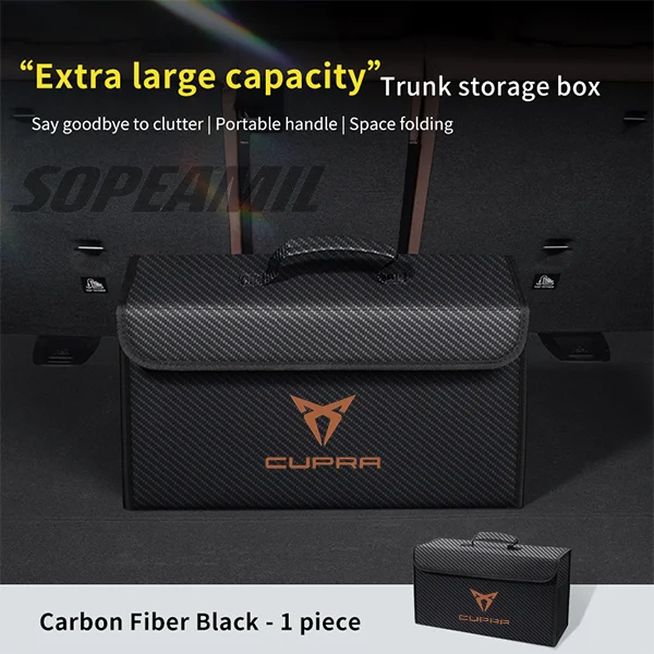 Voor Cupra Ateca Born Leon IBIZA Raval Formentor Terramar Tavascan Kofferbak Opbergdoos Capaciteit Opvouwbare Opbergtas