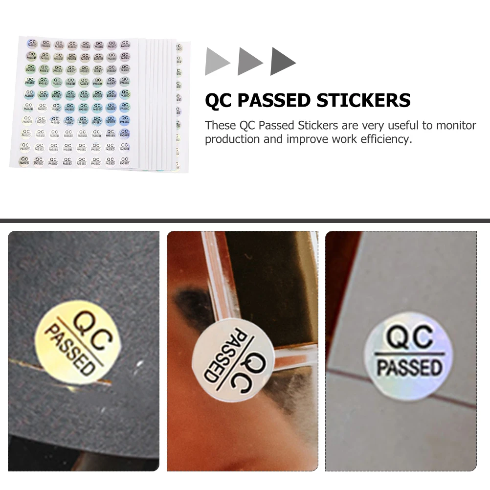2400pcs PASS Tags Stickers Inspection Labels Self Adhesive Quality Test Clear Printing Warehouse Monitoring Production