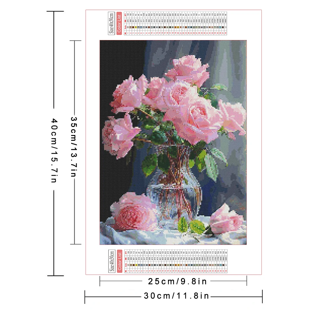 AZQSD Diamond Embroidery Sale Rose Flower Mosaic Picture Of Rhinestones Floral Painting Cross Stitch Kits Home Decor Needlework