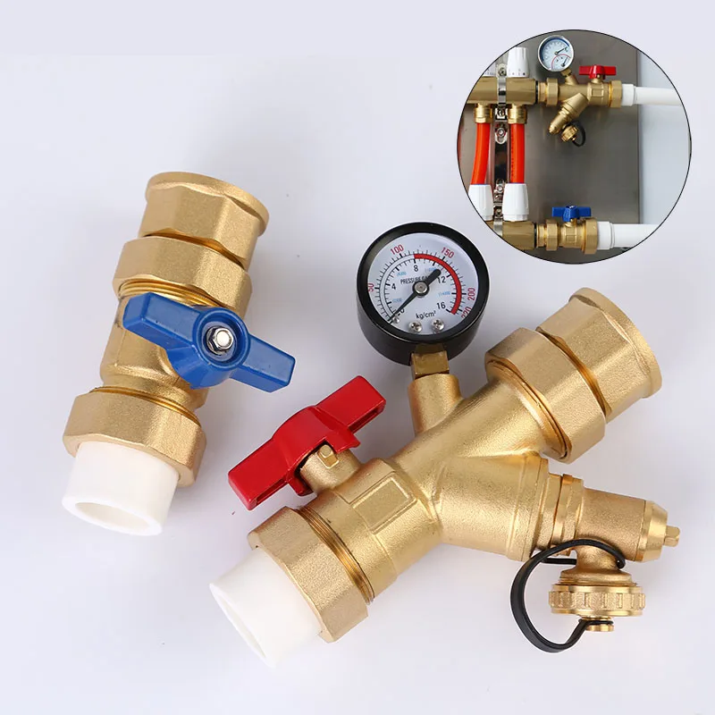 Brass ball valve PPR25 ball valve straight through 25PPR filter blowdown valve 1 inch thread inner and outer thread master