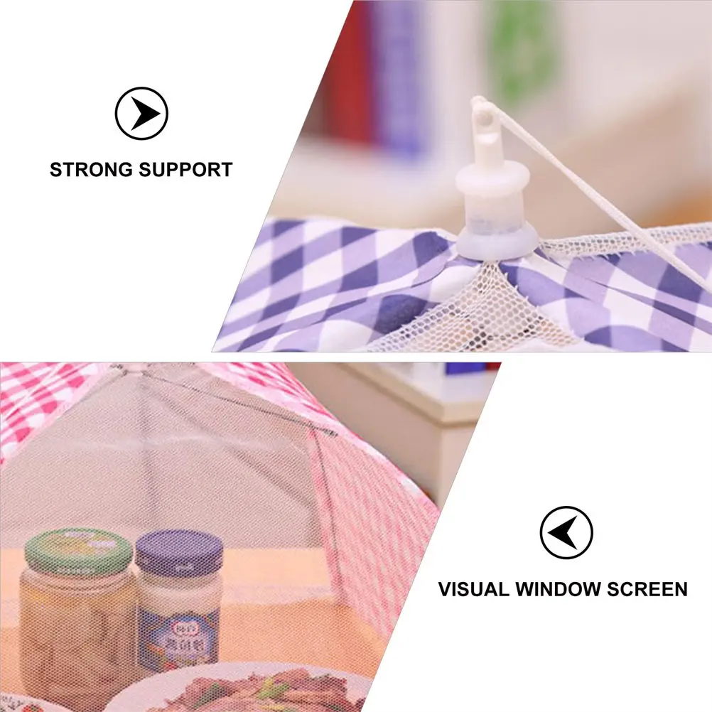 Reusable Cloth Food Covers – 2pcs Foldable Food Tents with Ventilation Holes, Dust & Insect Protection