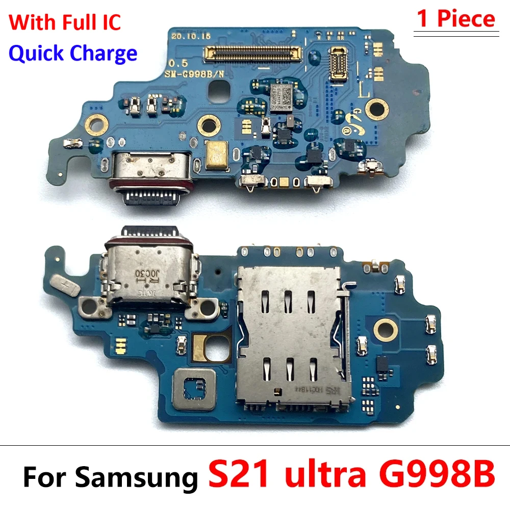 Imagem -04 - Porta Usb Carregador Doca Conector Placa de Carregamento Cabo Flex para Samsung S20 S21 Plus Ultra fe 4g 5g G981b 10 Pcs