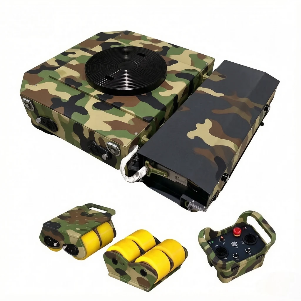 Heavy Duty Machinery Mover Electric Moving Skate Industrial Transport Dolly Factory Equipment Handling Tank Transporter
