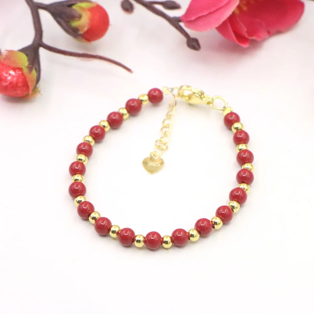 Lovely Baby Baptism Bracelet Natural Stone Crystal Lobster Clasp Parts Yoga Christmas Wedding Girls Gift Jewelry Charm Fashion