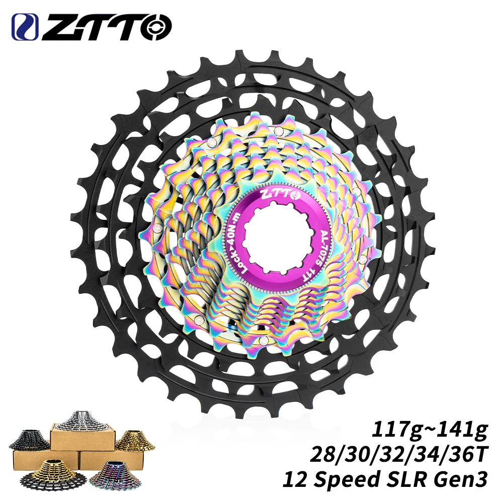 ZTTO SLR Gen3 12s Road Bike Cassette Super Light Weight 116g 11-28T 11-30 11-32 11-34 11-36 146g K7 12s Spokets HGR universal