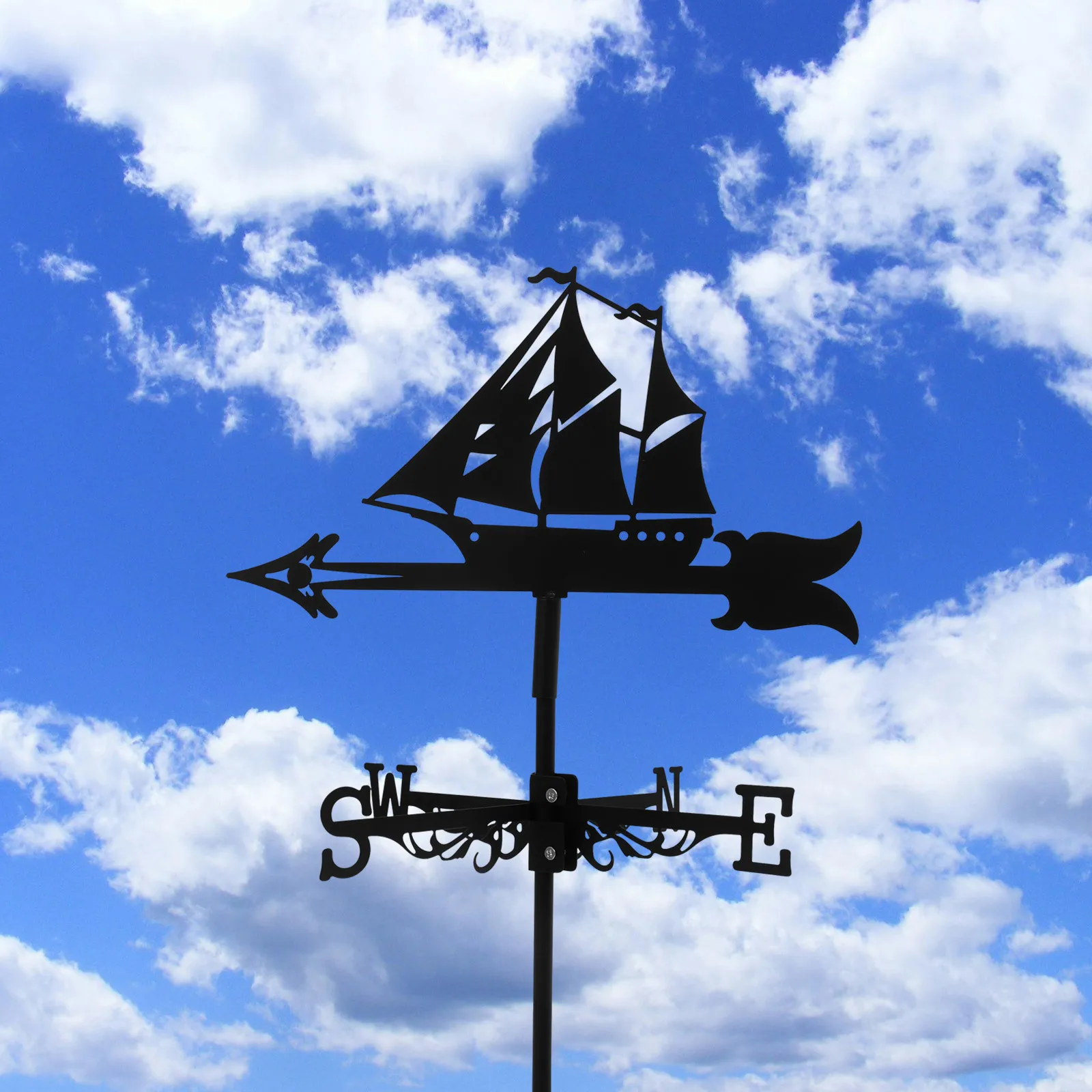 حديقة ريشة الطقس في الهواء الطلق مؤشر اتجاه الرياح المعدنية Weathervane خمر نمط دائم ديكورات للباحة ريشة الرياح الحديدية #6