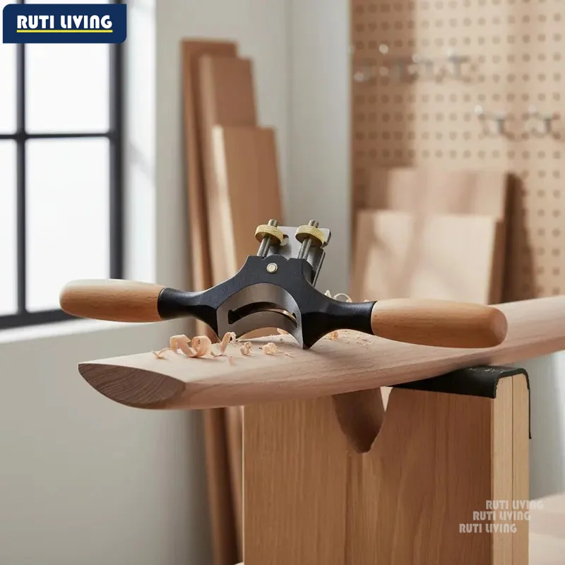 Adjustable Two Handed Mini Planer Tool Manganese Steel Woodworking Cutting Plane Spokeshave Trimming Tool Manual Wood Planer