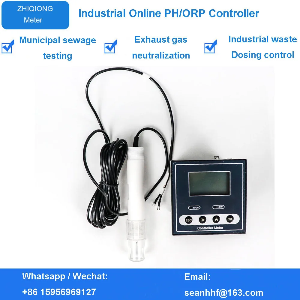 Imagem -05 - Medidor de ph em Linha Industrial Controlador Orp Sensor Eletrodo Sonda Tester Controle Medição Contínua para Esgoto Urbano