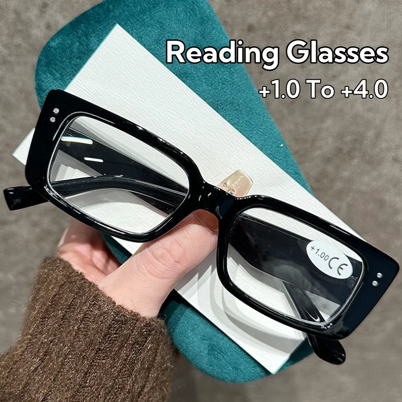 

Artistic Vintage Reading Glasses Ultra Light Eye Protection Unisex Blue Light Blocking Thick Frame Presbyopia Eyeglasses