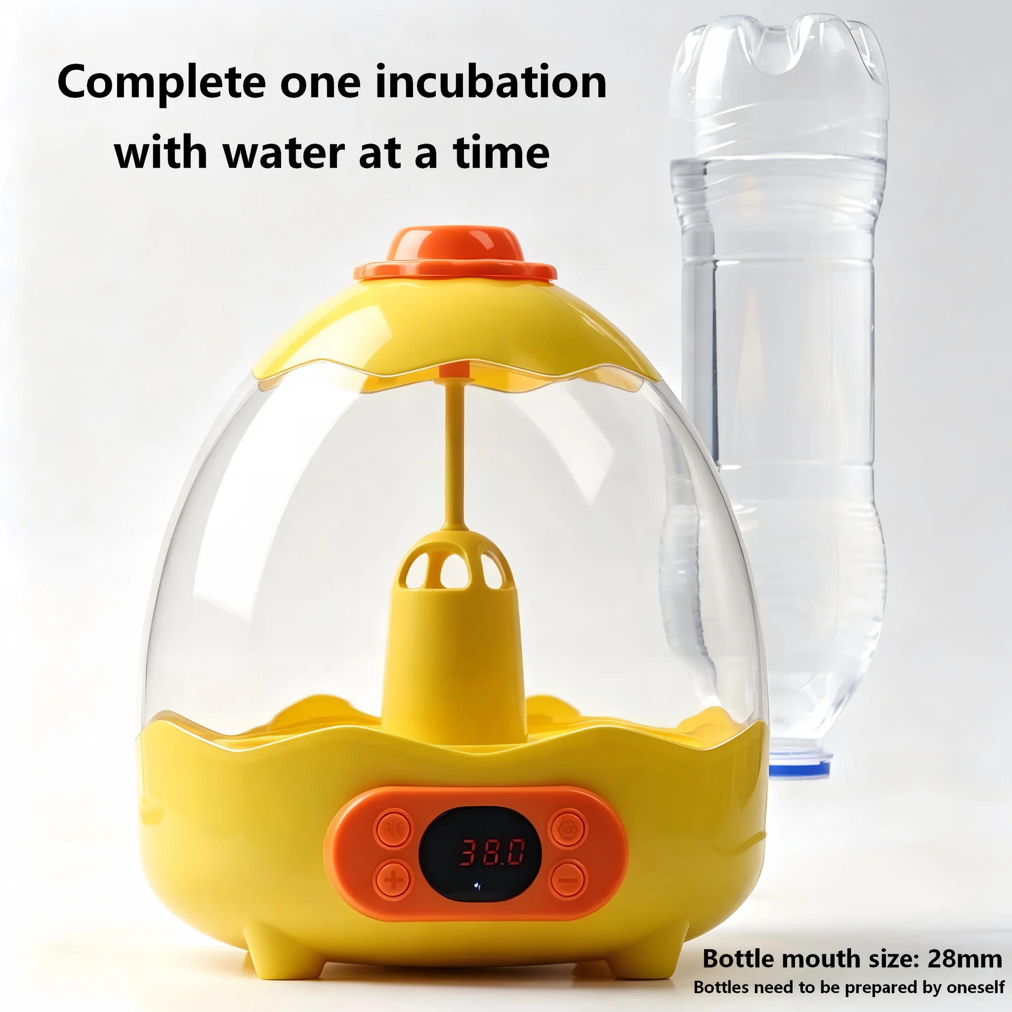 12v constant temperature incubator, built-in egg lamp for checking eggs, equipped with water storage base, capacity of 6 eggs