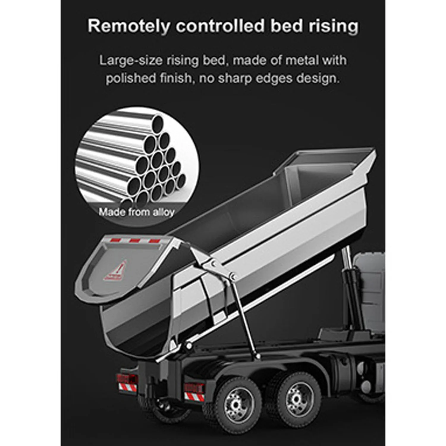 

DoubleE E590 003 1/20 RC Dump Truck 6X6 Electric Lifting Remote Control Tipper BZ Metal Gears Sounds Lights Construction Vehicle