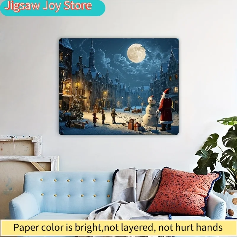 Pudełko zawierające 1000 mini układówek papierowych dla dorosłych o tematyce 'Ciche ulice na świąteczną noc', odpowiednie do gier imprezowych i Ac...