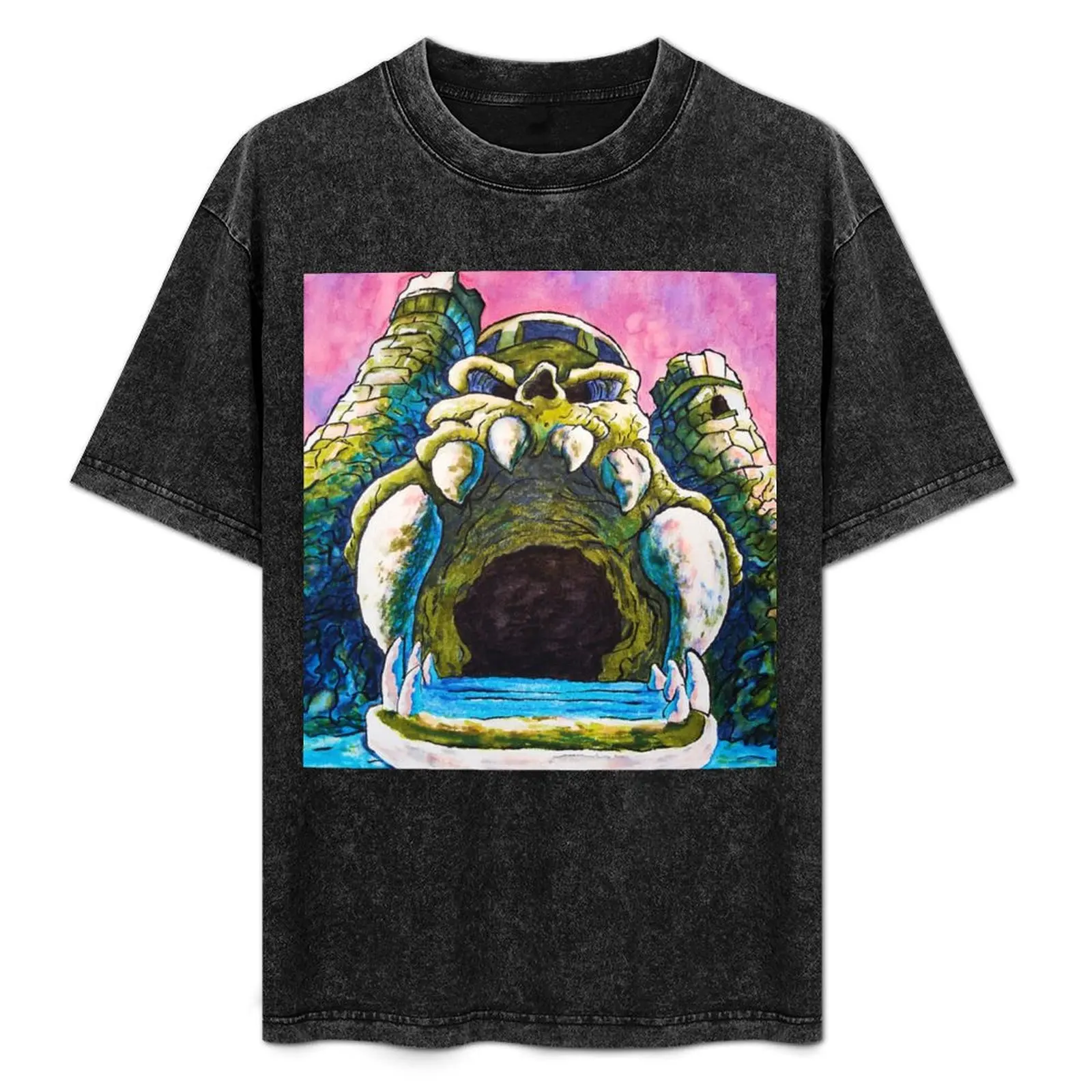 

Castle Grayskull watercolor painting T-Shirt customs shirts graphic tee plus size tops vintage t shirts t shirt men 100℅ cotton