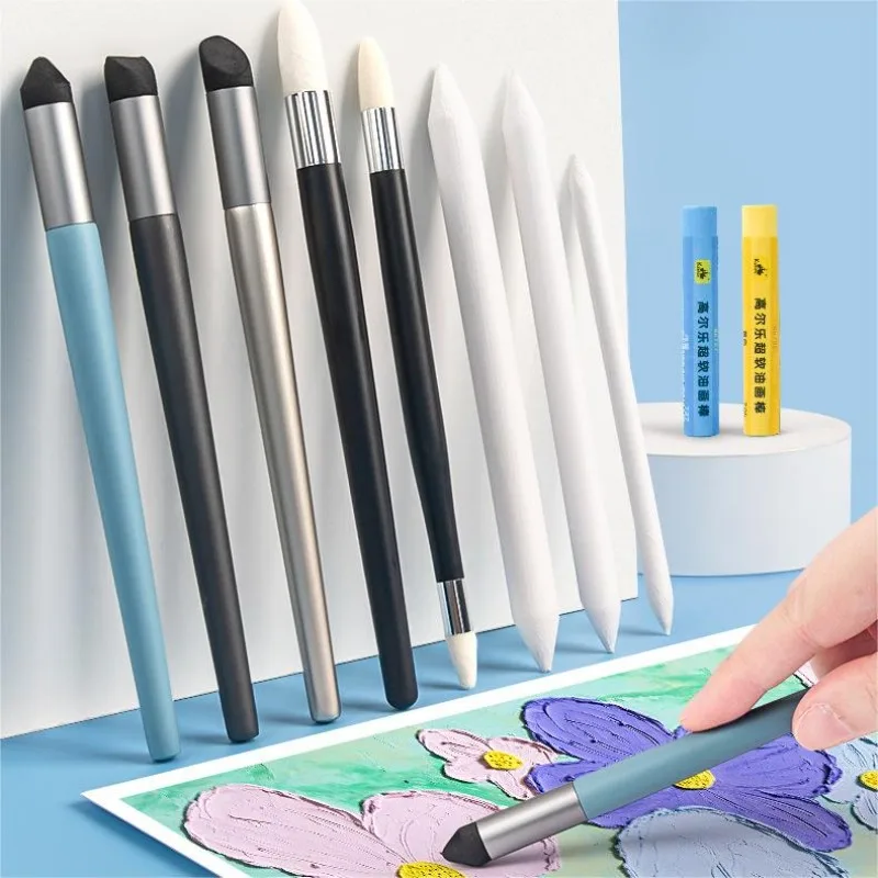 Washable Sketch Rubbing Brush Sponge Pen Eraser Paint Brushes Tool Art Cleaner Lightening Highlight Professional Drawing Items