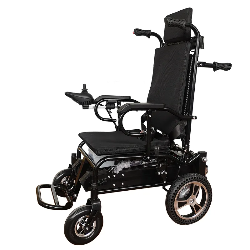 

New electric climbing wheelchair up and down stairs wheelchair folding portable climbing machine the elderly crawler climbing