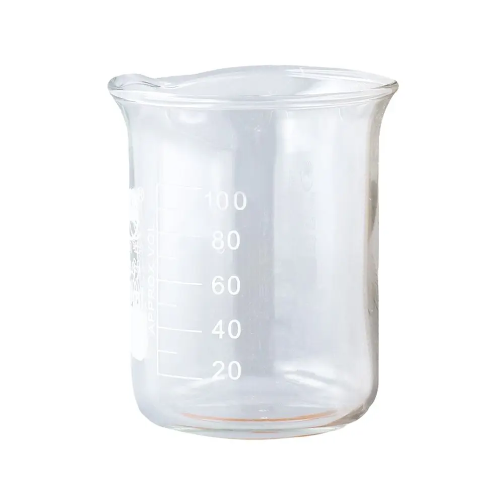 2pcs Transparent 100ml&500ml Lab Beaker Glass Low Form Graduated Beaker Set Borosilicate Beaker Chemical Laboratory Equipment