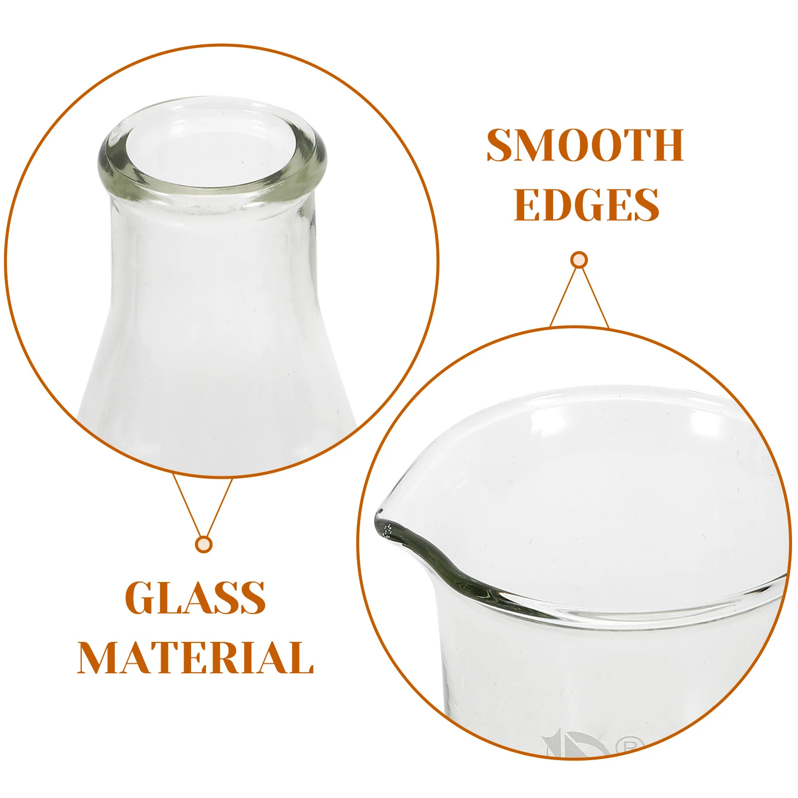 1Set Glass Laboratory Measuring Beaker Cylinder Flask Science Experiment Tool Chemistry Biology Physics Graduated Cylinder Set